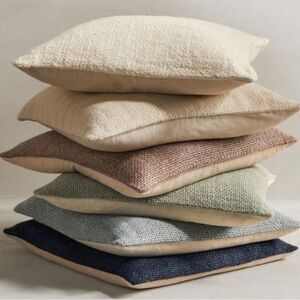 Pottery Barn Pillow Cover Linen Cotton Cream Texture